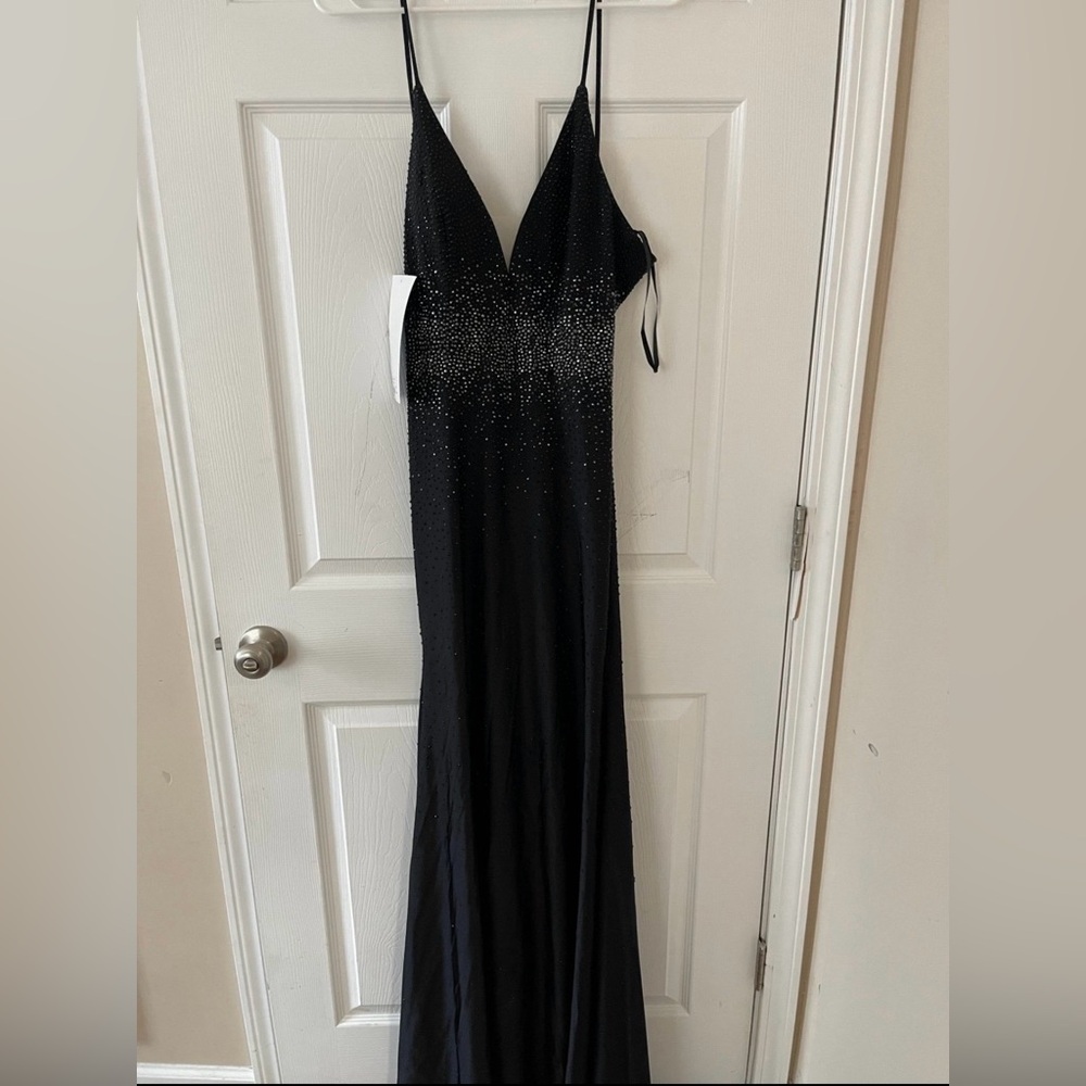 Chic Black Backless Evening Dress Prom Dress Size 6